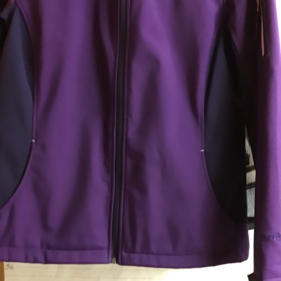 FREE TECH women’s hooded jacket sz L 12/14 PURPLE - Picture 9 of 14